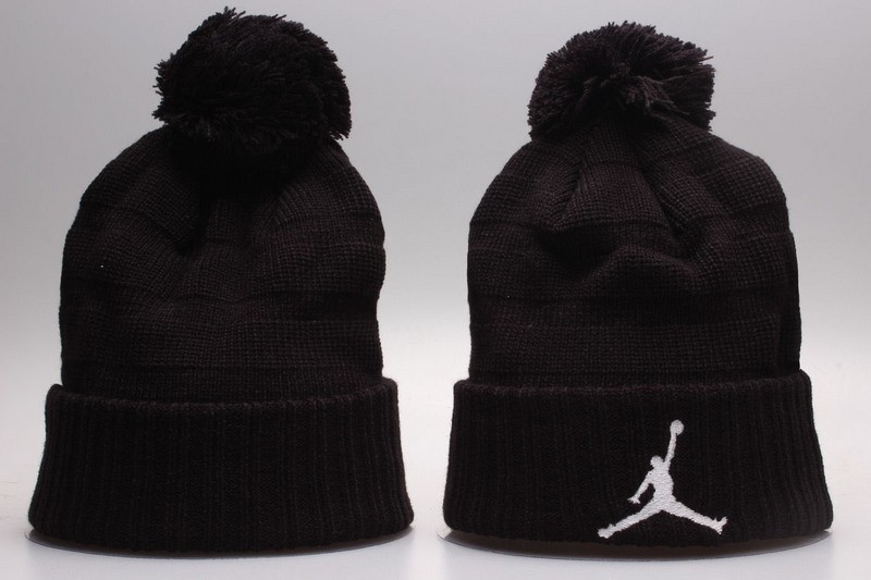 Jordan Winter Knit Pom Winter Beanie Hat Black Acrylic Warm Unisex Adult New