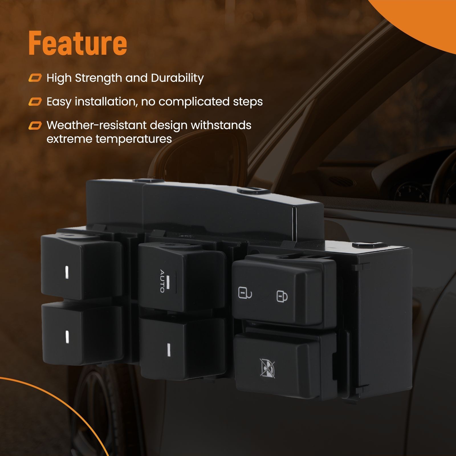 Front Left Power Window Switch For Hyundai Elantra 2017-2020 93570-F20004X