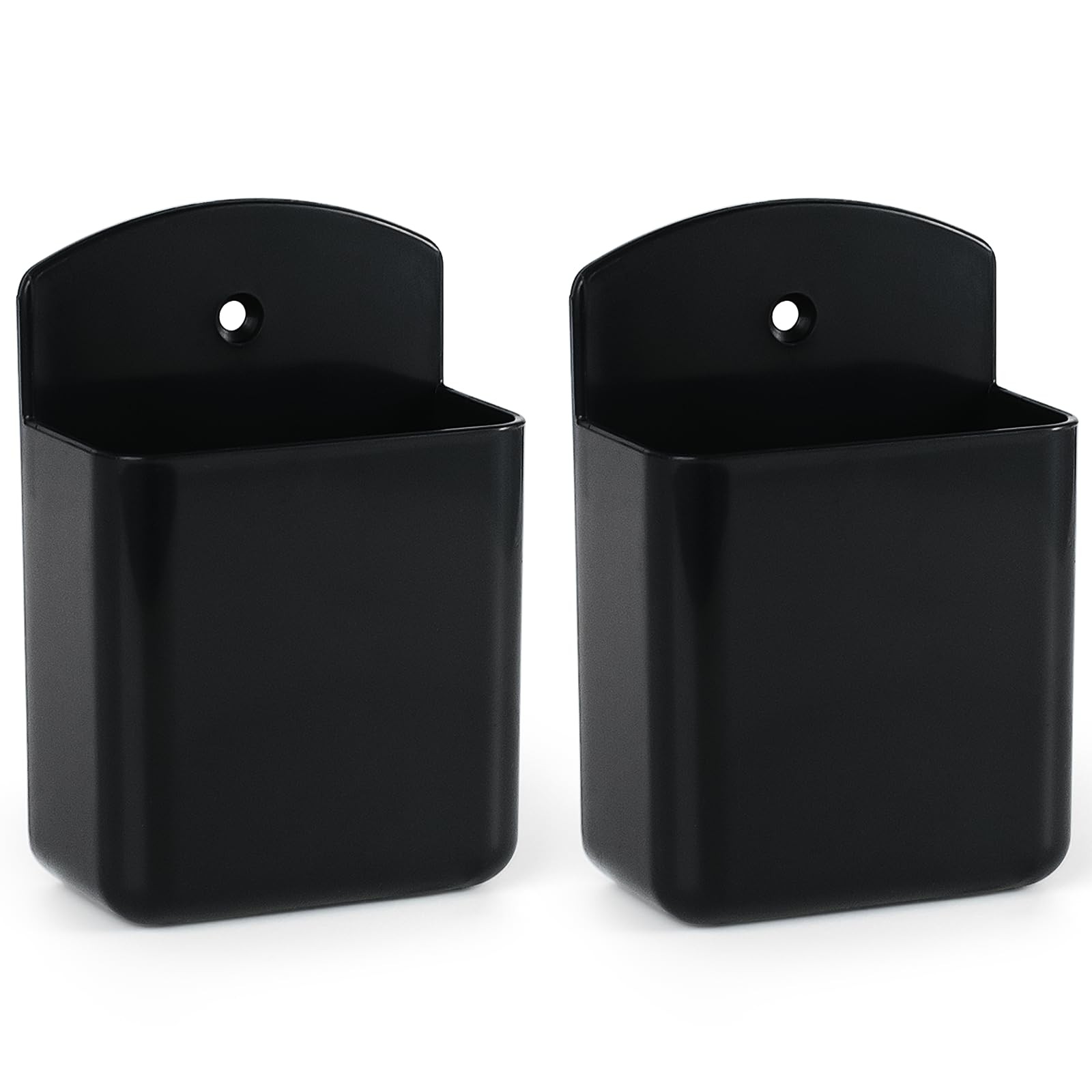 2 Pcs Remote Control Holder Wall Mount TV Controller Adhesive Storage Black