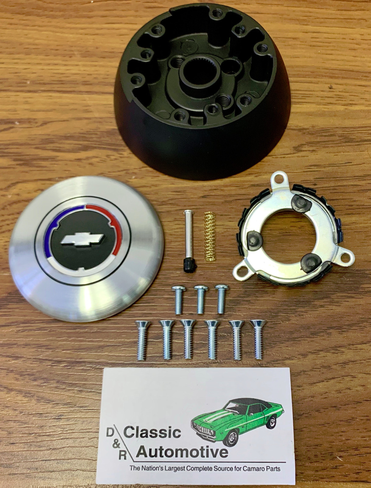 Comfort Grip or Wood Steering Wheel Install Kit 3-spoke Camaro Chevelle Nova