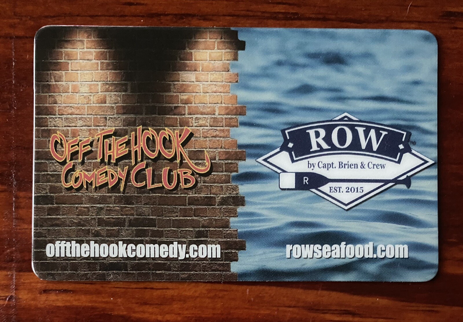 Off The Hook Comedy Club and Row by Capt Brien & Crew Restaurant $50 Gift Card