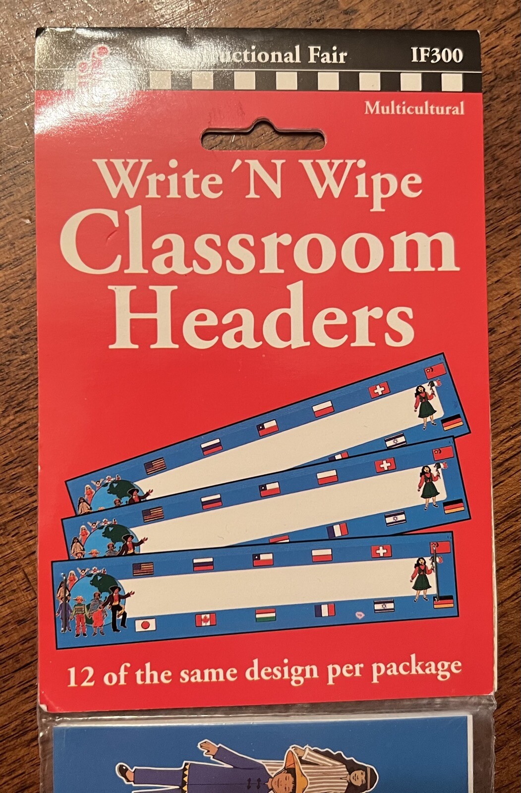 Vintage 1995 Write N Wipe Classroom Headers Multicultural Teaching School IF300