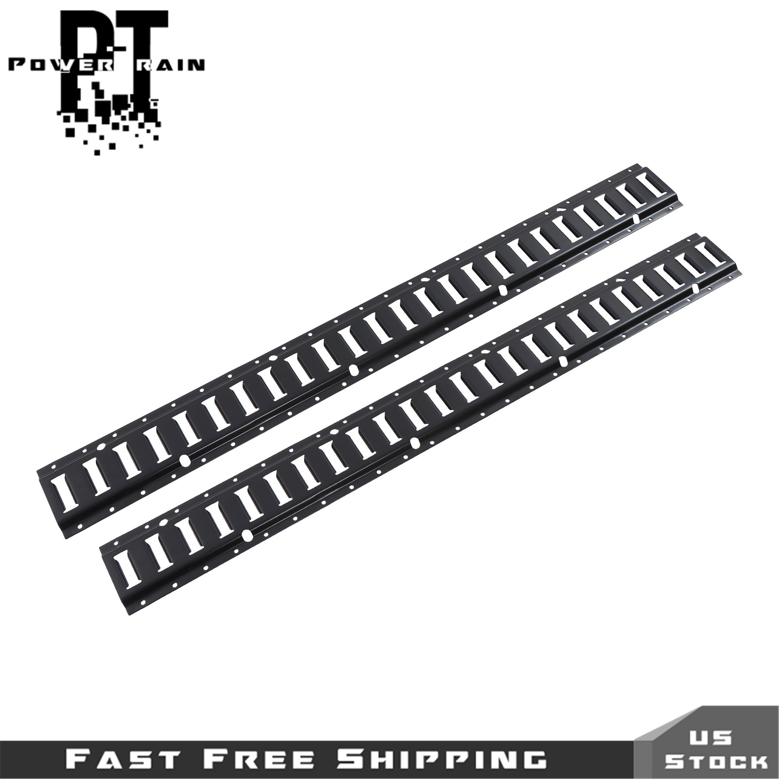 For Cargo Trailers Power Coated E-Tracks 2 Pack 4' E Tie Down Rail Kit