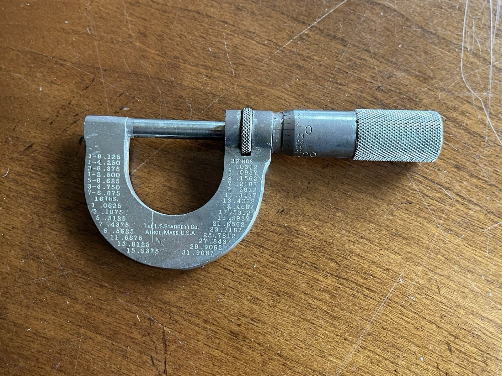 Vintage Starrett No. 217 & 201 Outside Micrometer Gauge w/ Case Tools