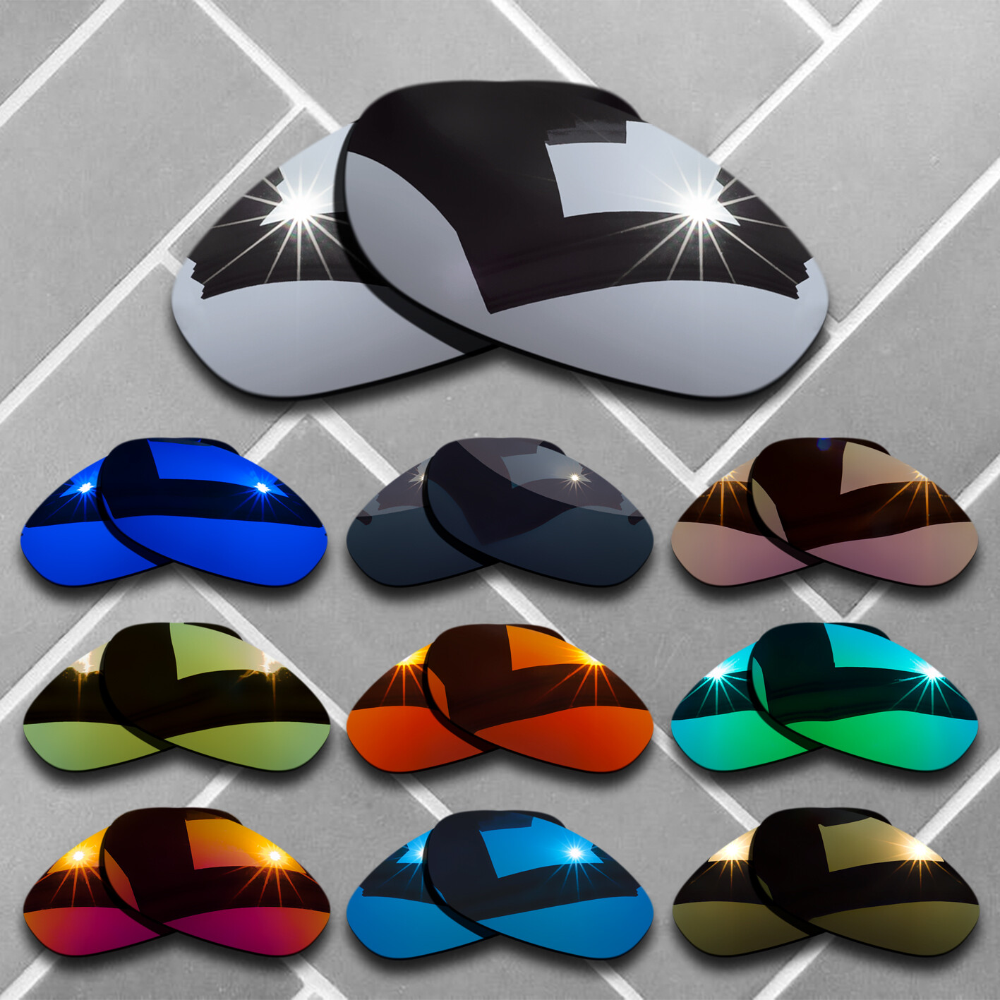 Anti-Scratch Replacement lenses for-Oakley Monster Dog Polarized Multi Choices