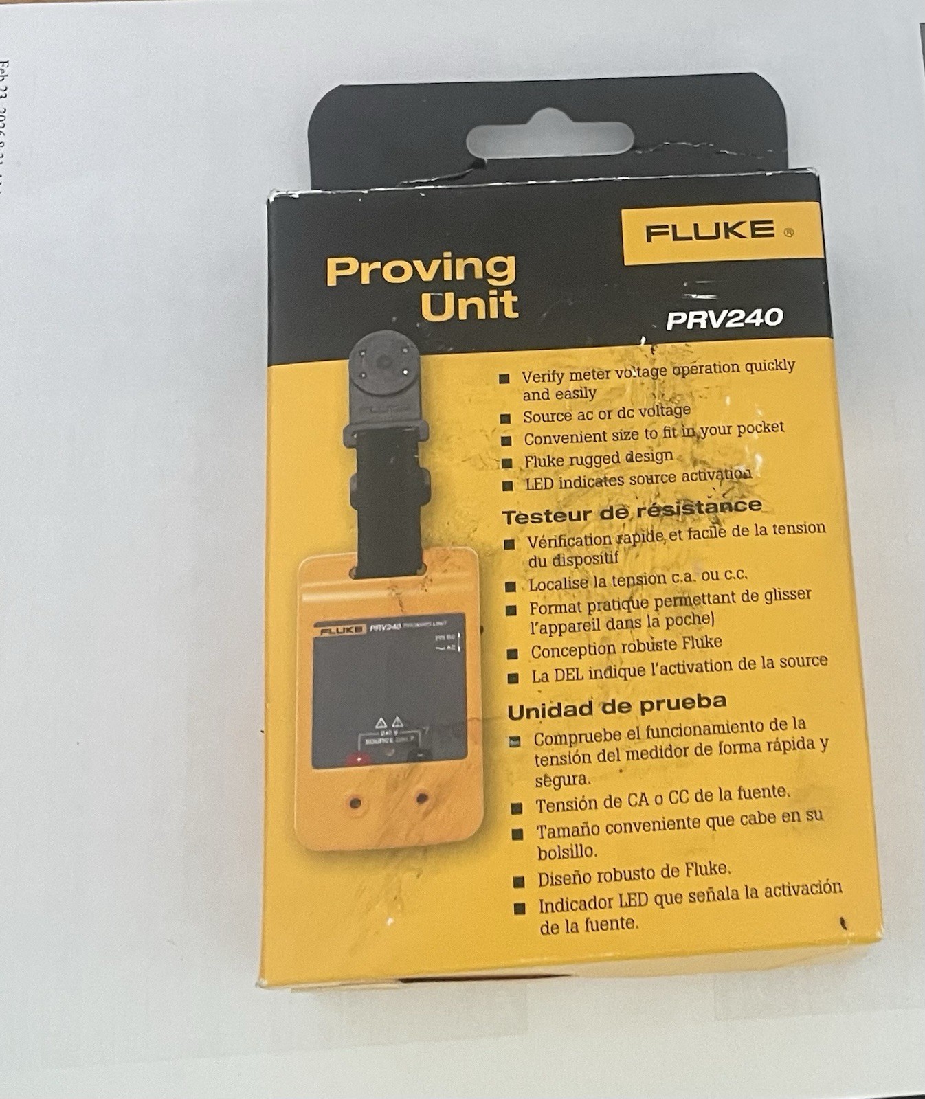 Fluke PRV240 Proving Unit AC/DC 240V