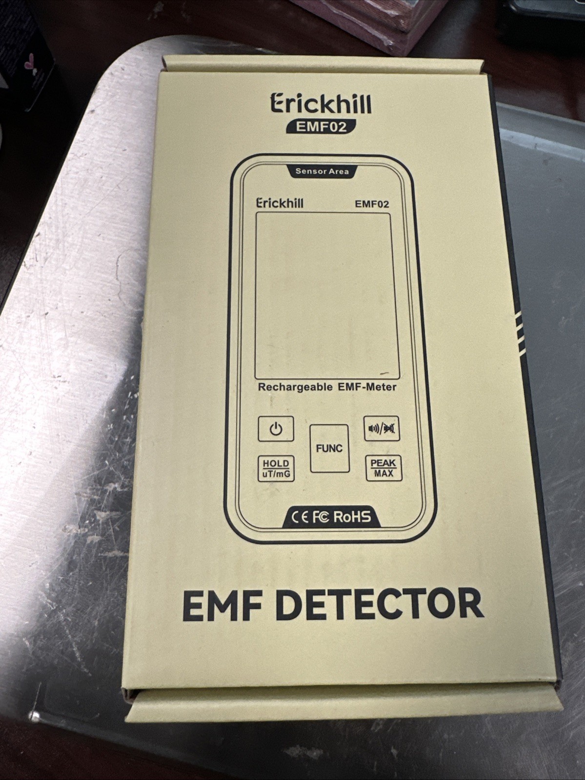 Erickhill EMF02 Rechargeable EMF Meter Detector RoHS FC Certified EMF02