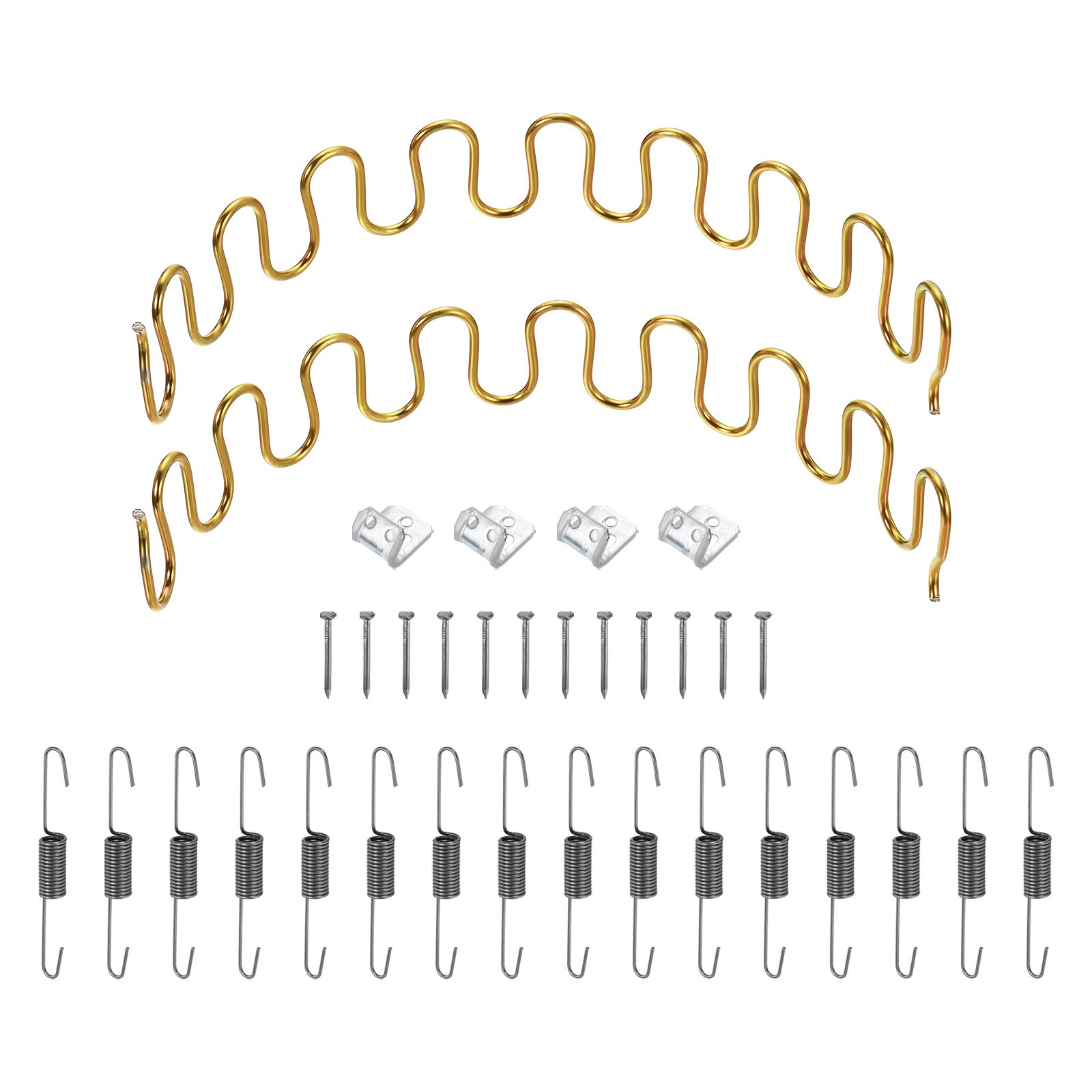 2Pcs 15.7" Upholstery Spring Replacement Kit, Sagging Cushions Repair Kit Gold