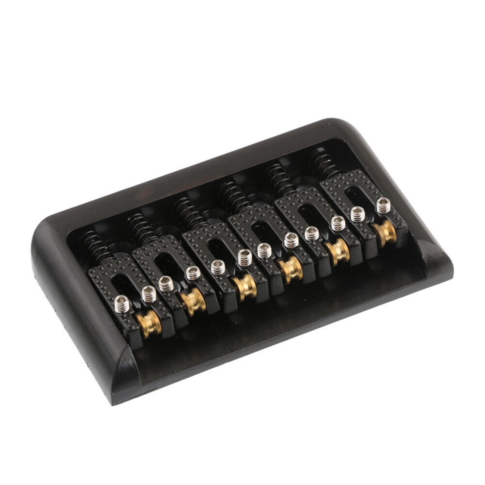 6 String Roller Saddle Hardtail Bridge Durable For Electric Guitar Replacement C