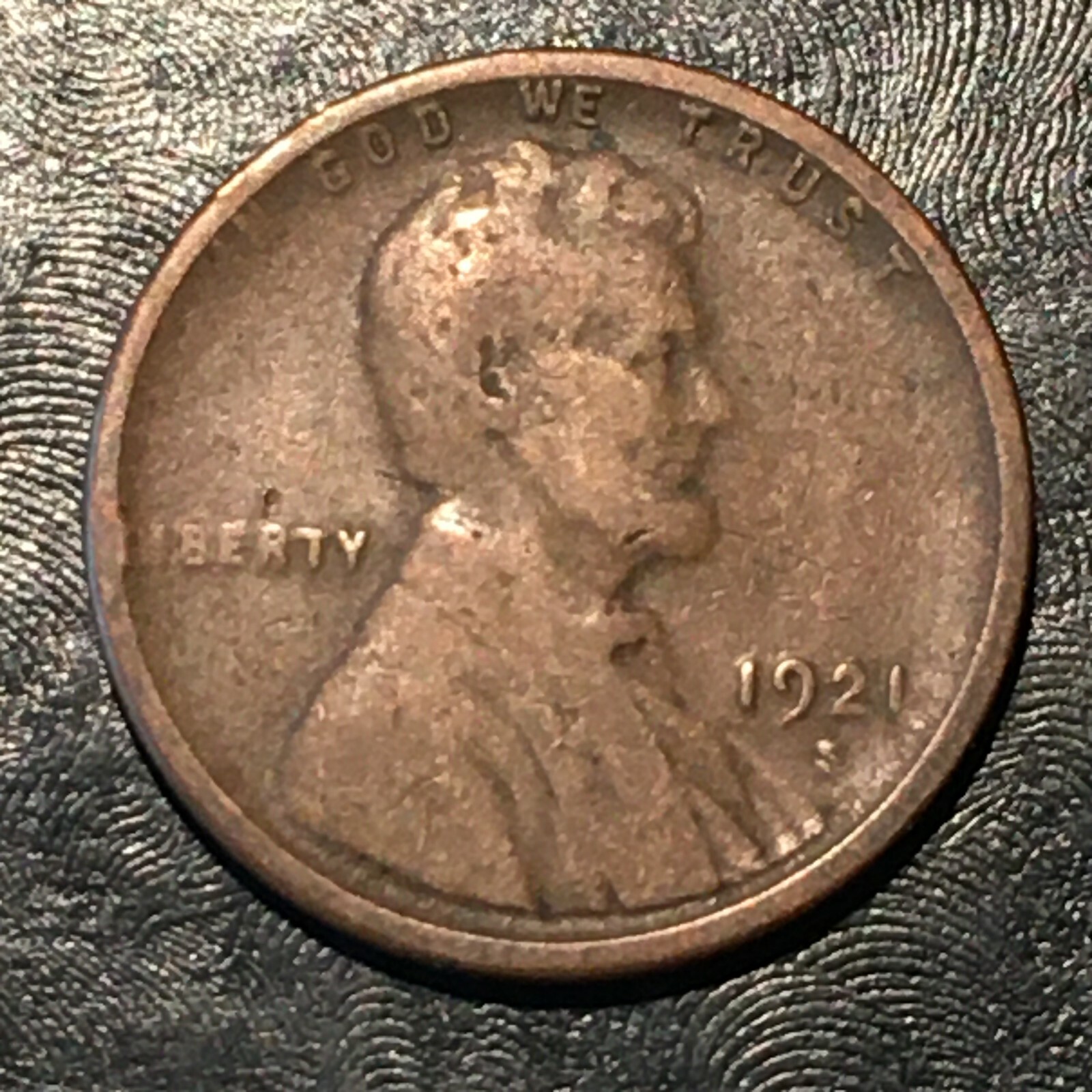 1921-S Lincoln Cent - High Quality Scans #K491