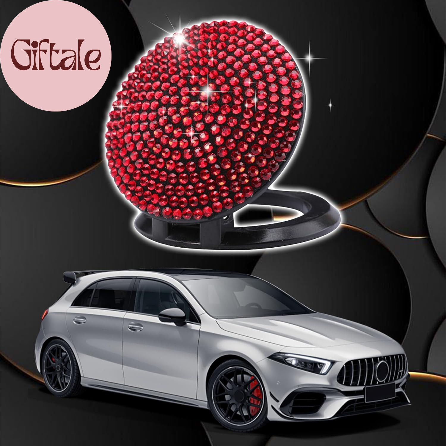 Push Start Button Cover, Luxury Bling Rhinestone Anti-Scratch Protective Ring Ca
