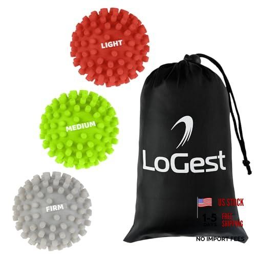 Logest 3-Piece Foot Massage Ball Set - Trigger Point Therapy - Injury