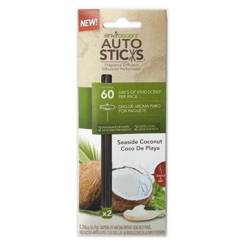 Fragrance Diffuser Sticks 2 Pack Seaside Coconut EnviroscentTM AutoSticks