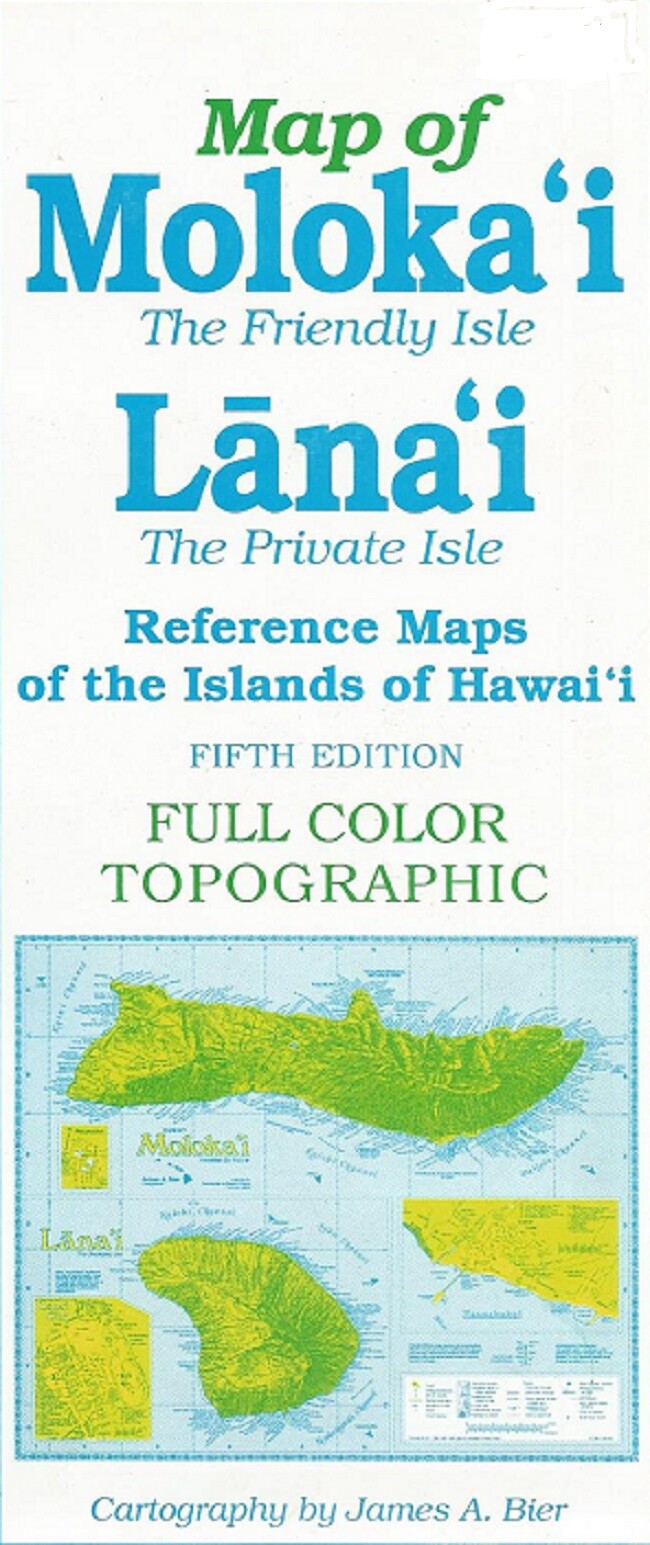 Moloka'i and Lana'i, Hawaii map by Univ. of Hawai'i Press