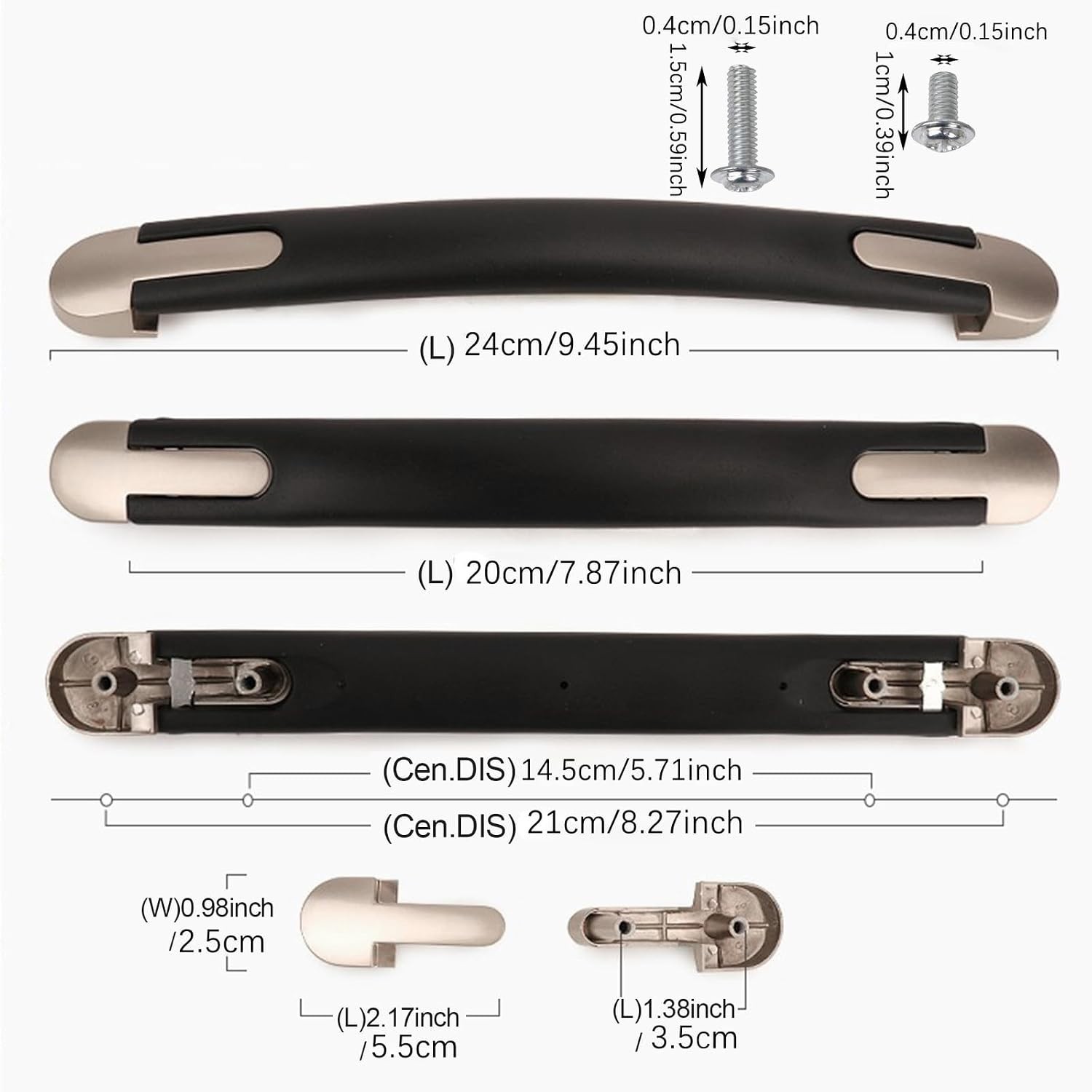 Black Flexible Spare Strap Handle Grip Replacement for Suitcase Luggage Case B05
