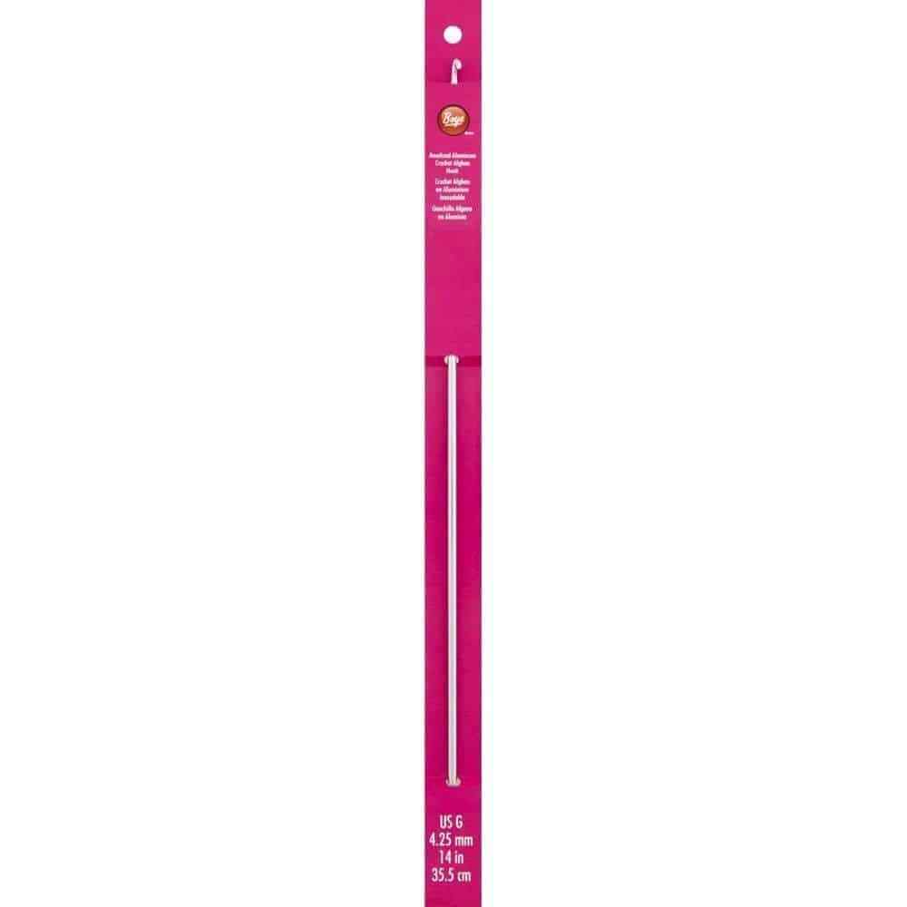 BOYE Size G (4.25mm) 14" Afghan Hook