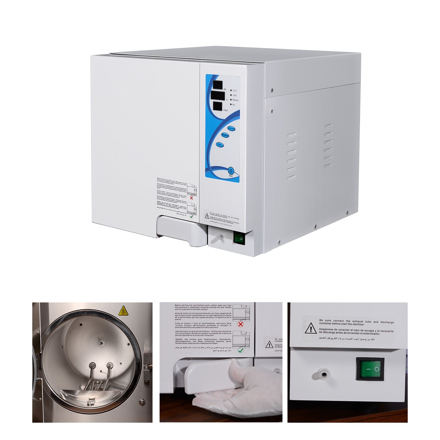 18L Dental Autoclave Steam Sterilizer with Drying Function Disinfection Unit US