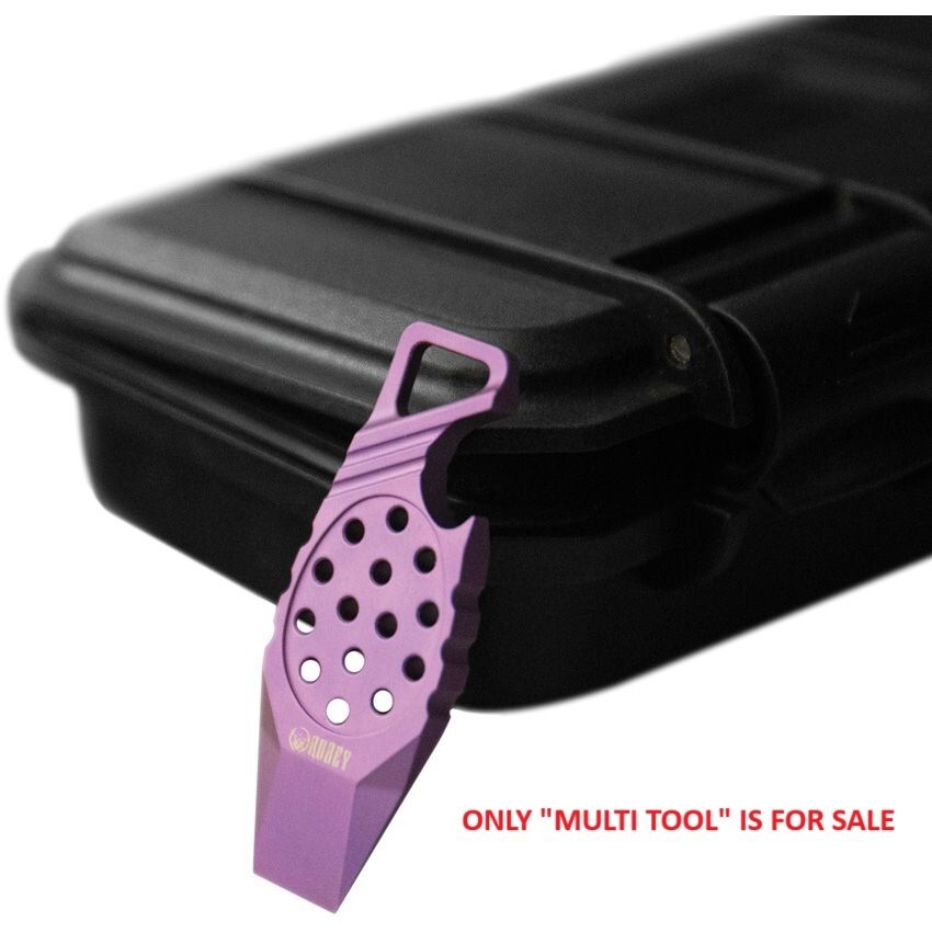 Kubey Pink Titanium Multi Tool With Bottle Opener Pry Bar Loop For Lanyards