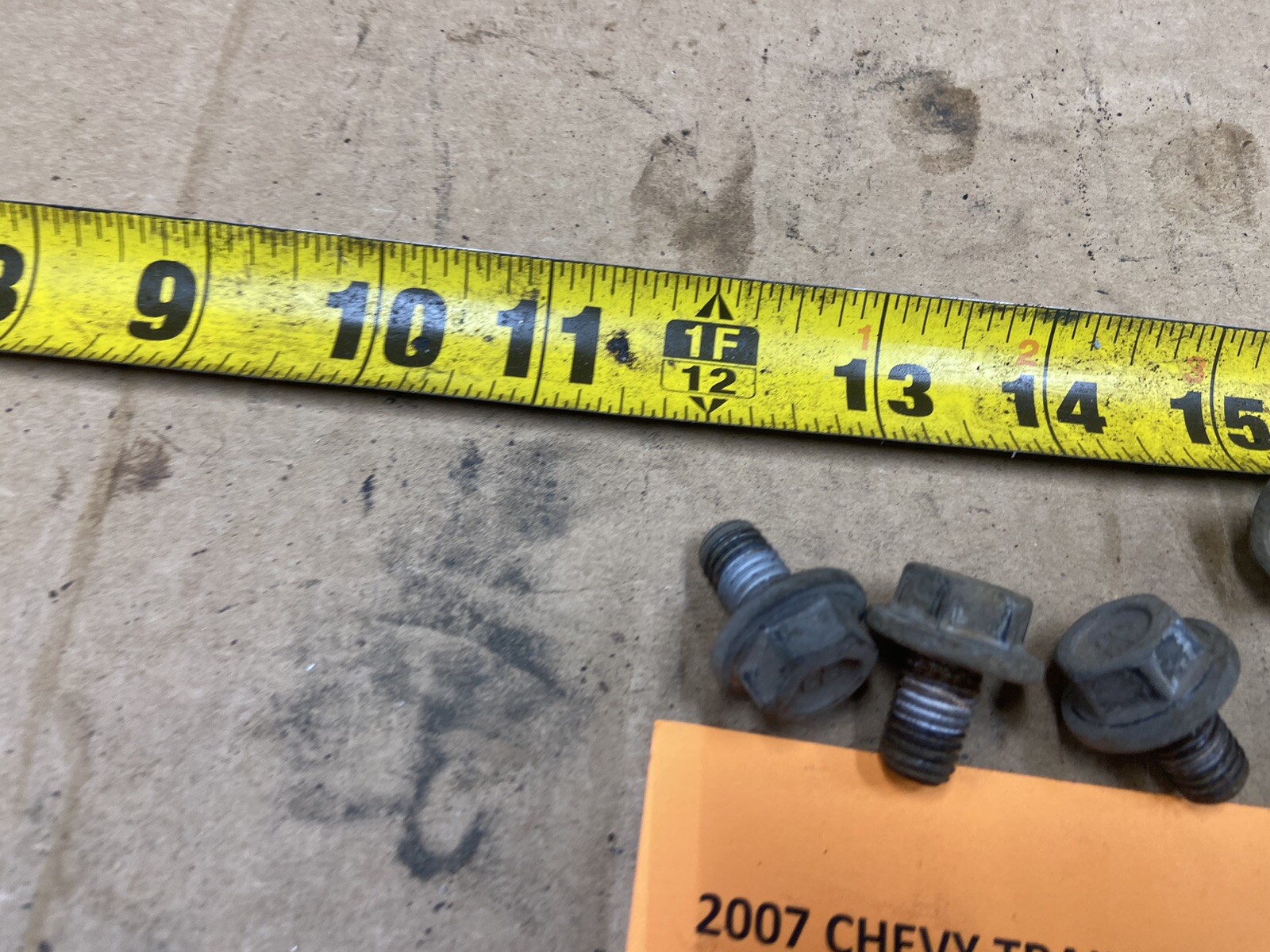 02-09 Trailblazer Transmission Cross Member Short Bolts Set Of 4