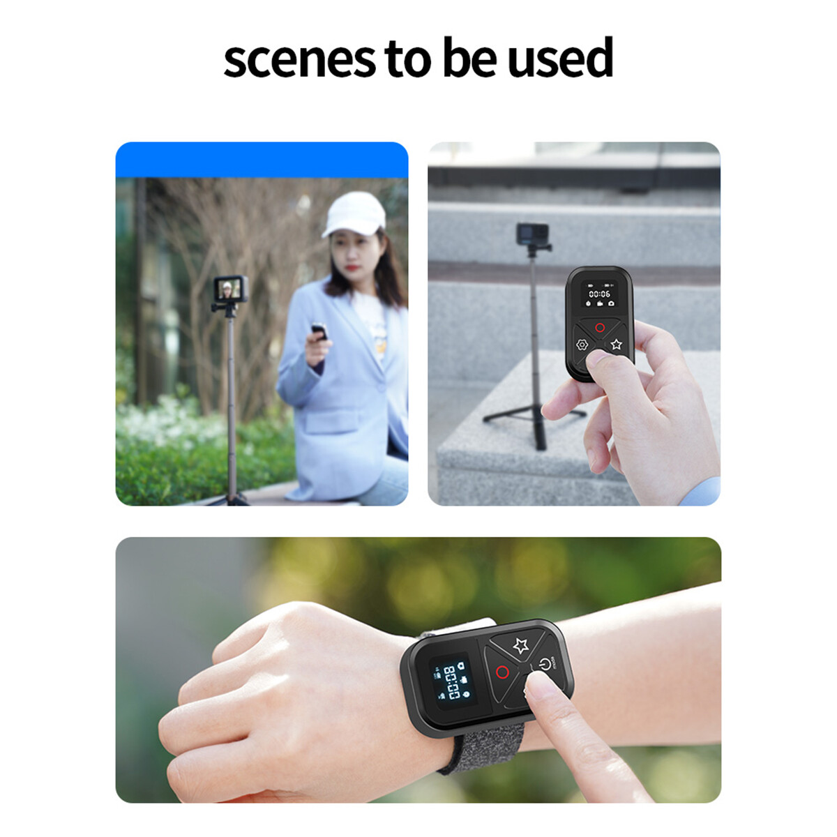 80M Smart Wireless Remote Control Camera Controller for GoPro 12/11/10/9/8/MAX~