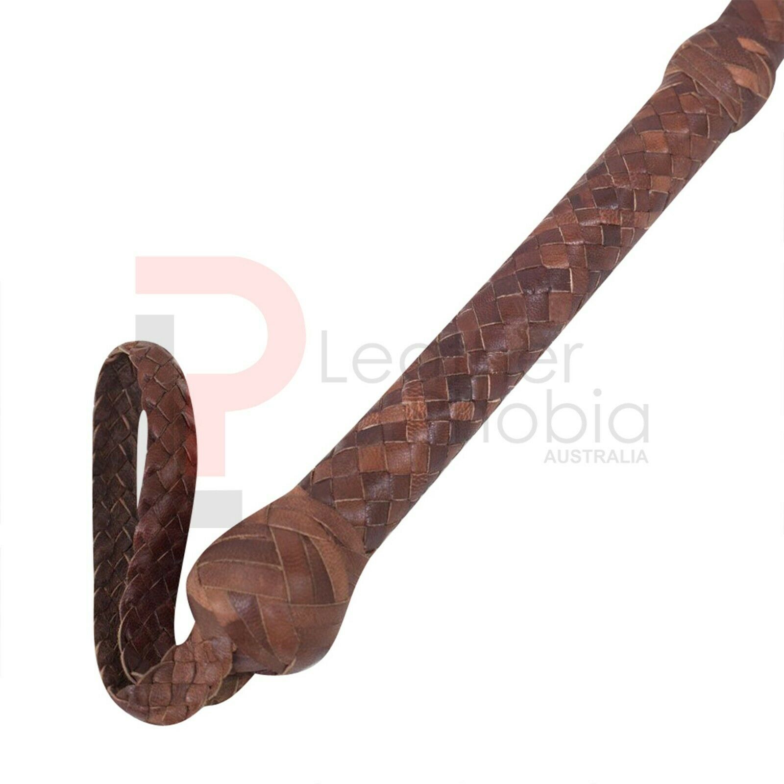 Genuine Cowhide Leather Bull Whip 12 Feet Long, 16 Plaited Heavy Duty Stock Whip
