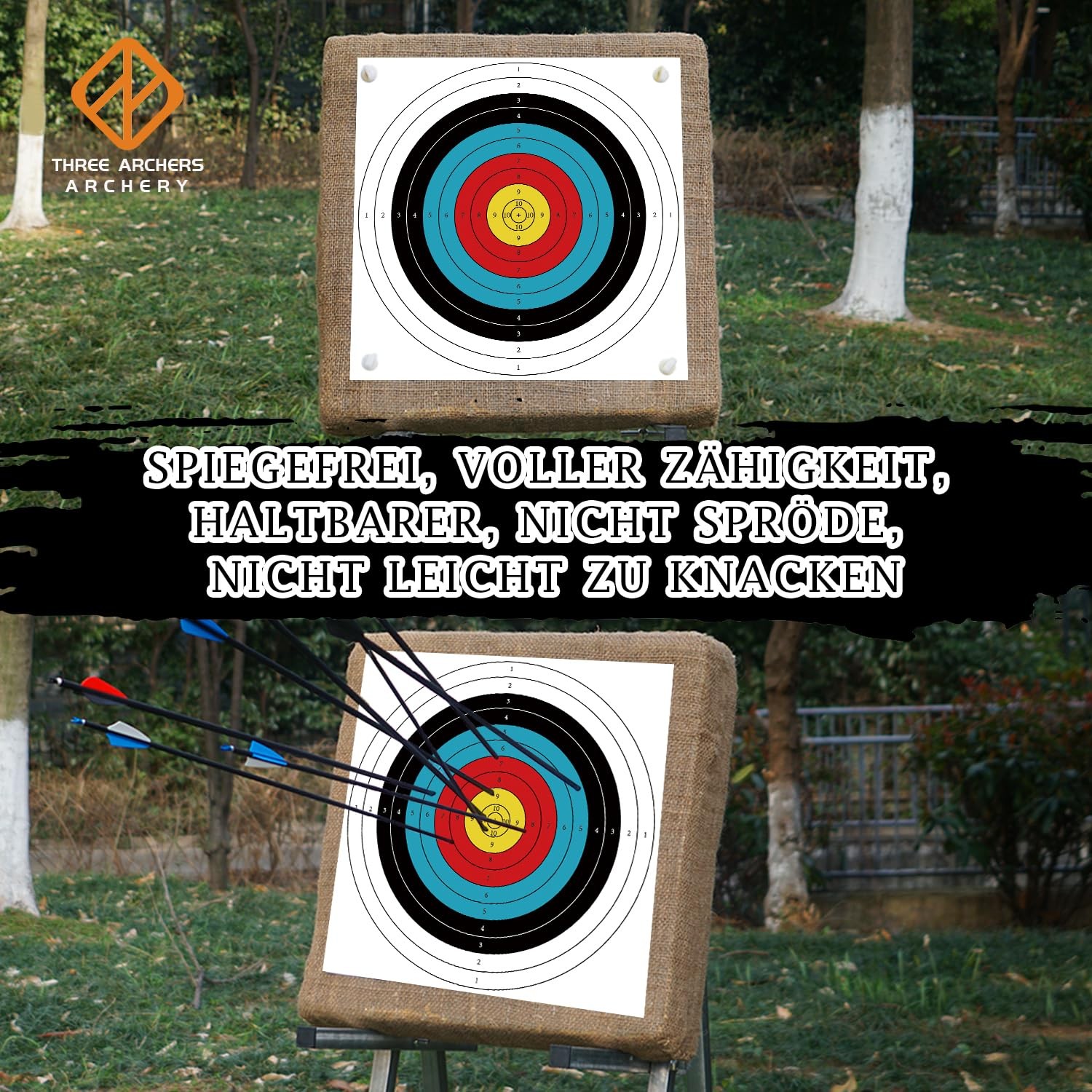 20 Blade 60cm Archery Target Pads 10 Ring Disc Pads 6...