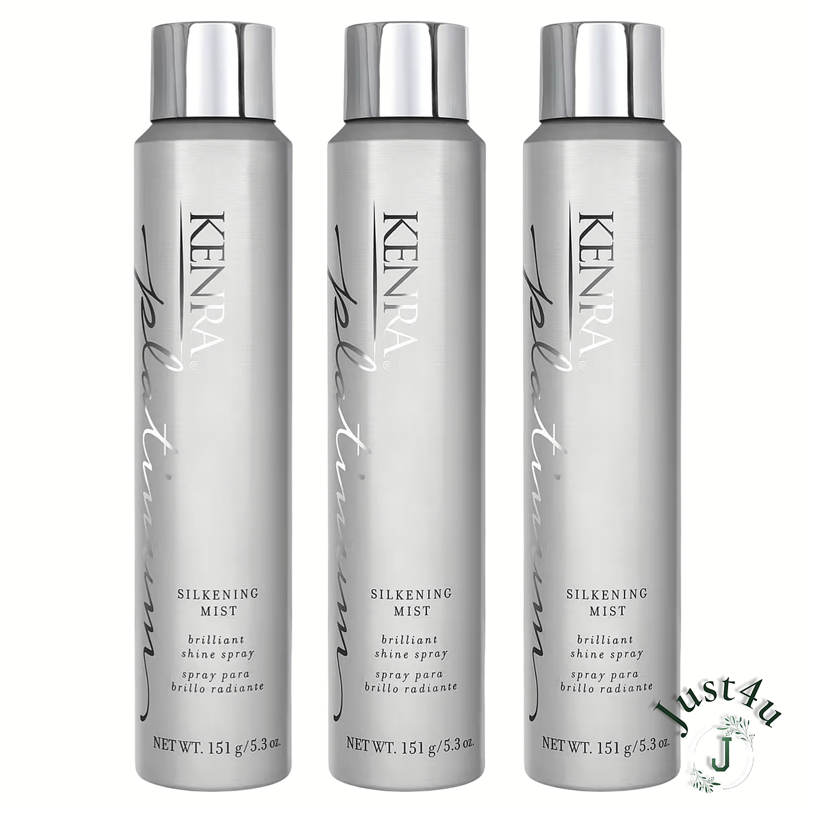 Kenra Platinum Silkening Mist Brilliant Shine Spray, 5.3oz. (3PACK)