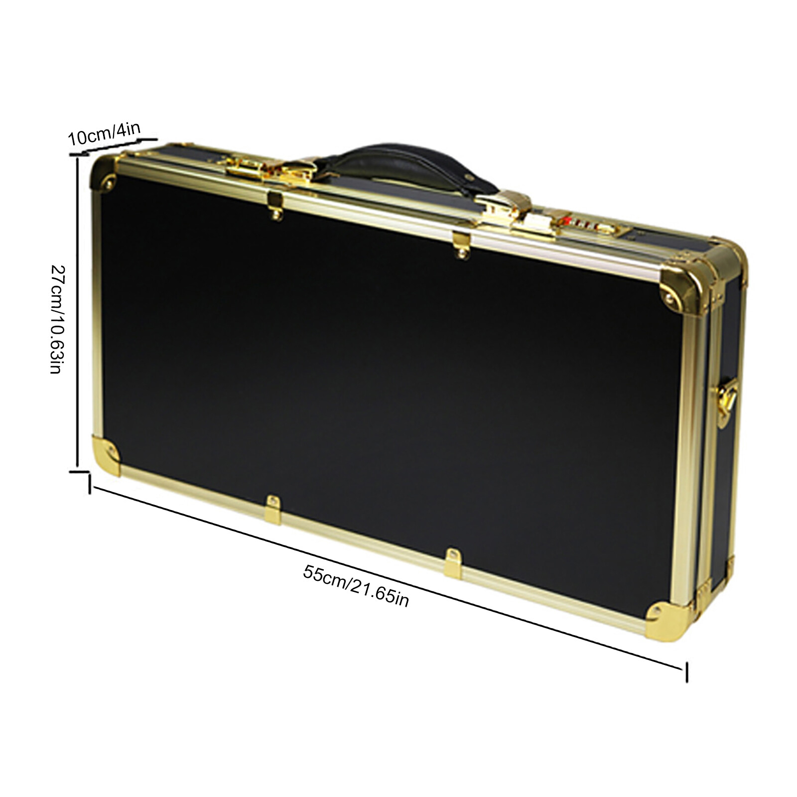 Large Barber Suitcase Carrying Case Clipper Trimmers Tool Storage Organizer Gold