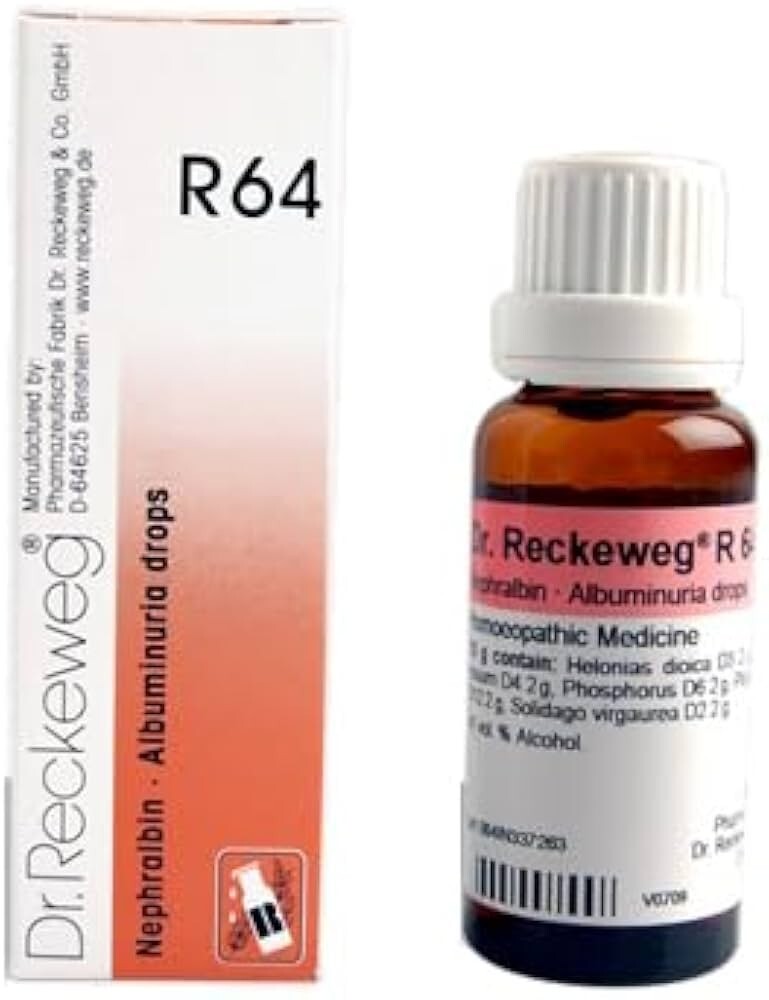 Dr. Reckeweg R64 Homeopathy Remedy 22ML Supports Kidney Health 1 BOTTLE