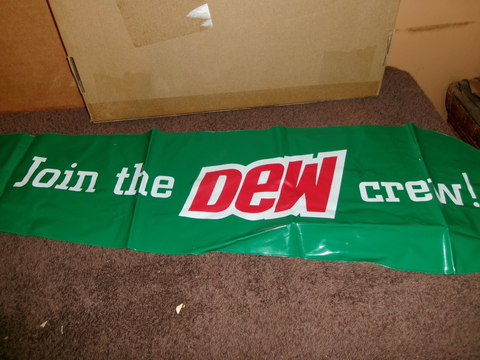 New Opened Pack Inflatable Bat: GO BRADY / JOIN THE DEW CREW, 30+" long