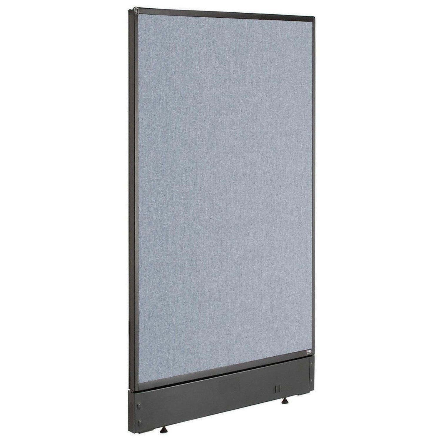 24-1/4"W x 46"H Non-Electric Office Partition Panel with Raceway Blue