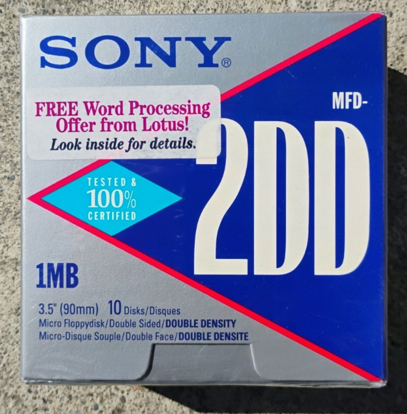 MFD-2DD A Micro Floppy Disks w/ 1MB; x 10 Disks; SONY - NEW/Complete in Box