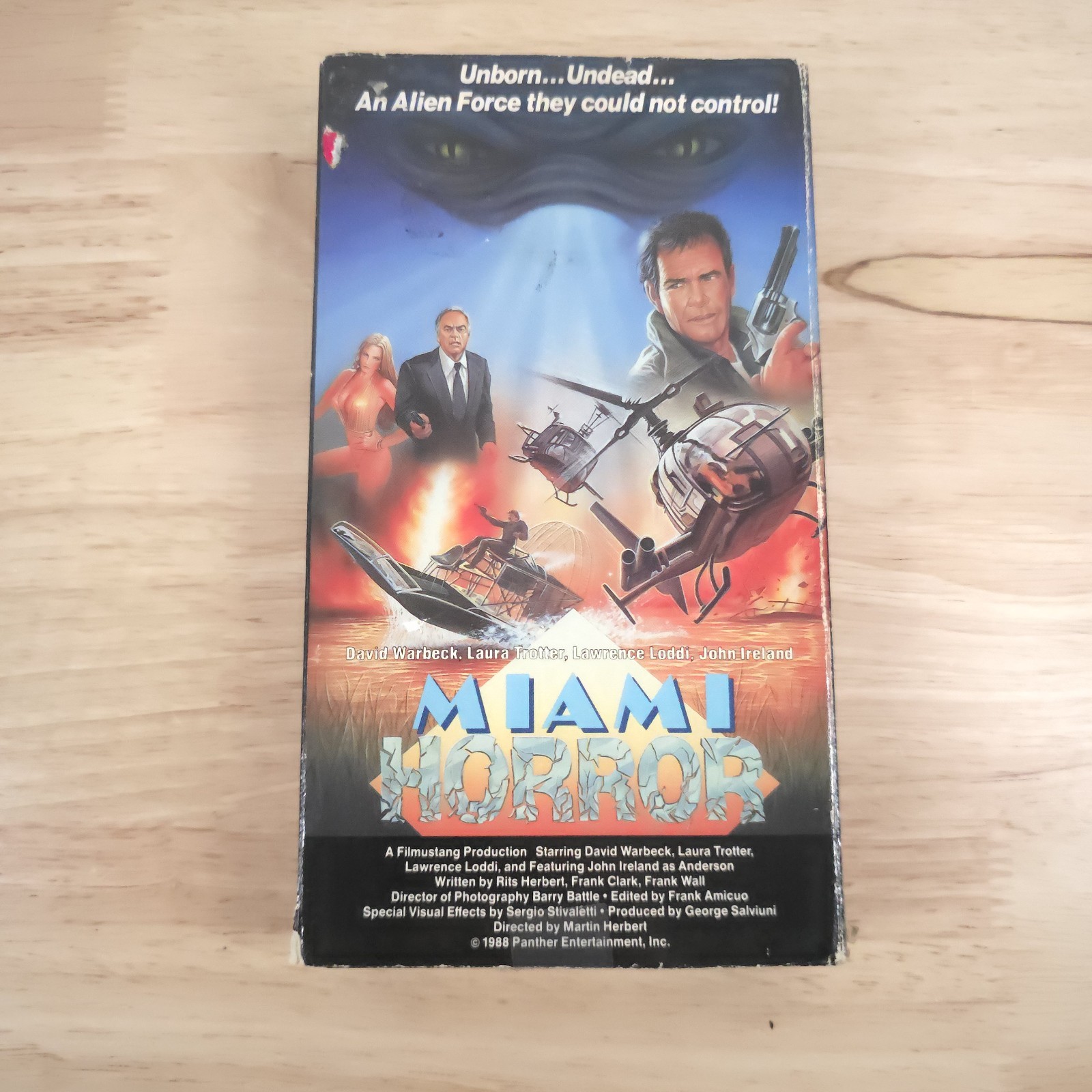 Miami Horror (VHS, 1987) Former Rental Sci-Fi Horror Cult Rare Box Damage