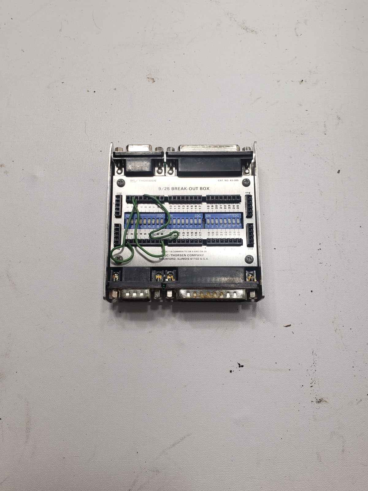 GC Thorsen 43-085 9/25 Break-Out Box RS-232 Serial Data Line Tester Untested