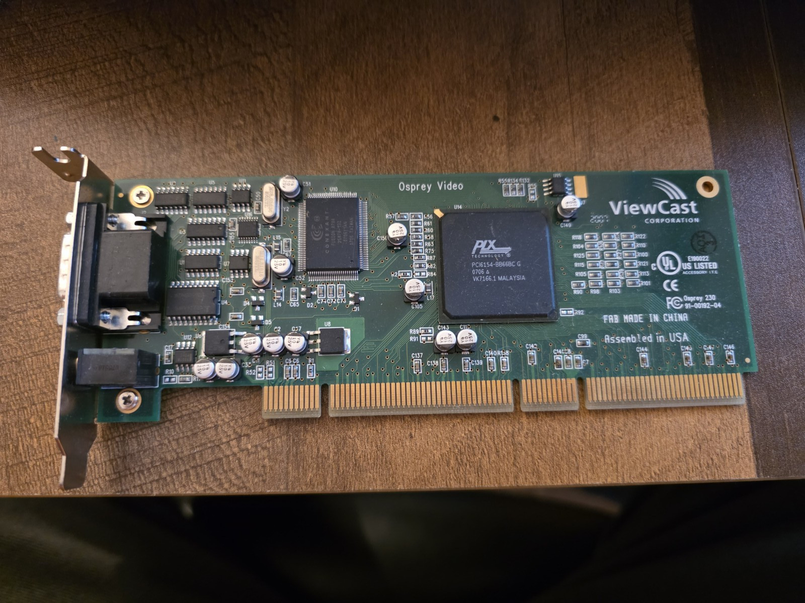 ViewCast Osprey 230 PCI-X Analog Video / Audio Capture Card  94-00192-04 REV B