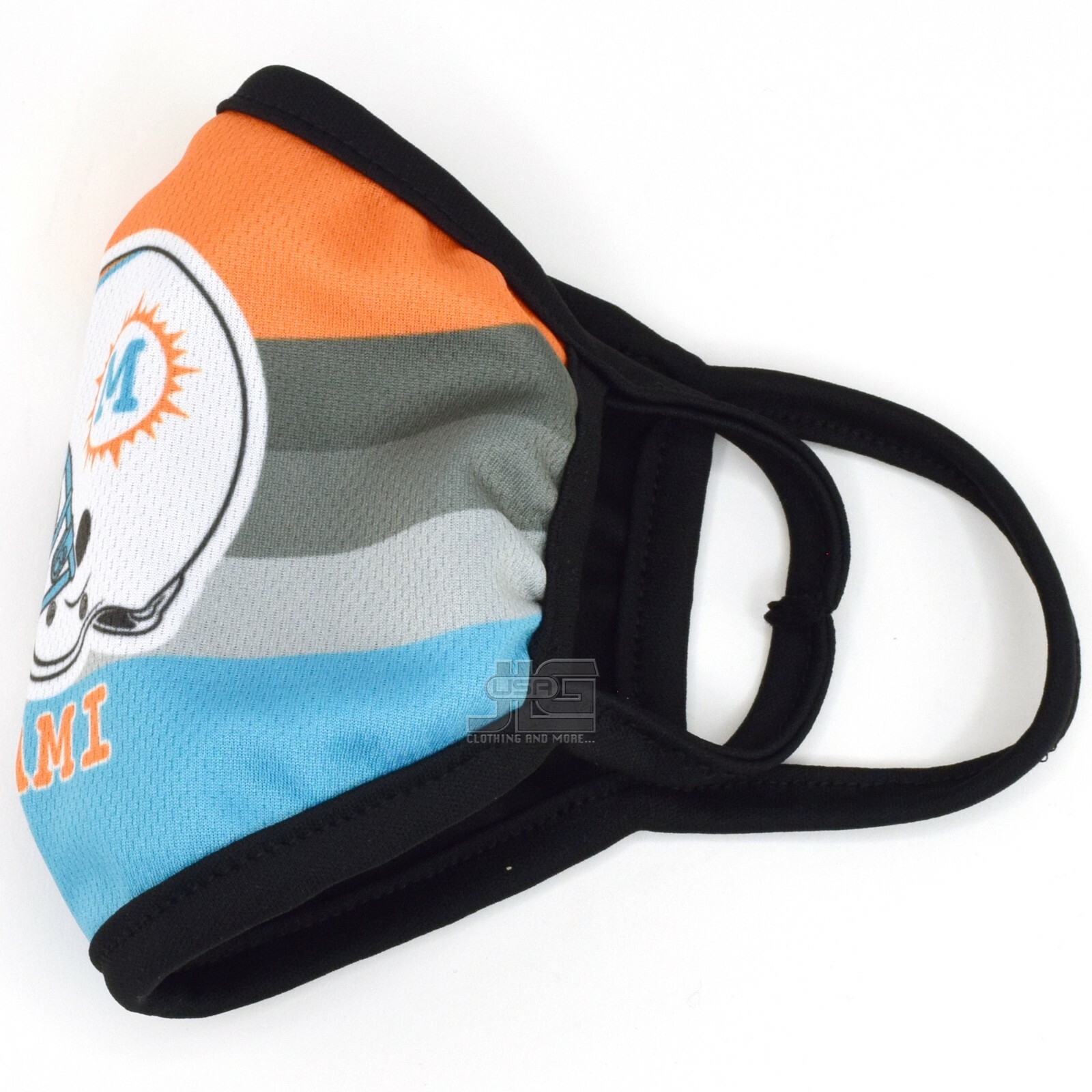Miami Fashion Cloth Face Mask Orange Aqua Football team color Helmet Washable