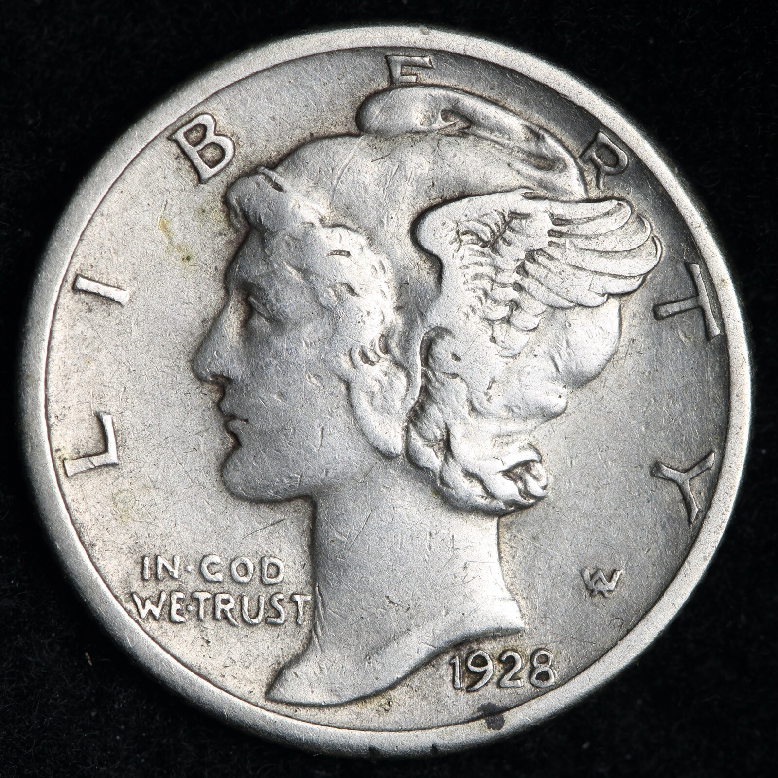 1928-S Mercury Silver Dime CHOICE XF E281 ATCB