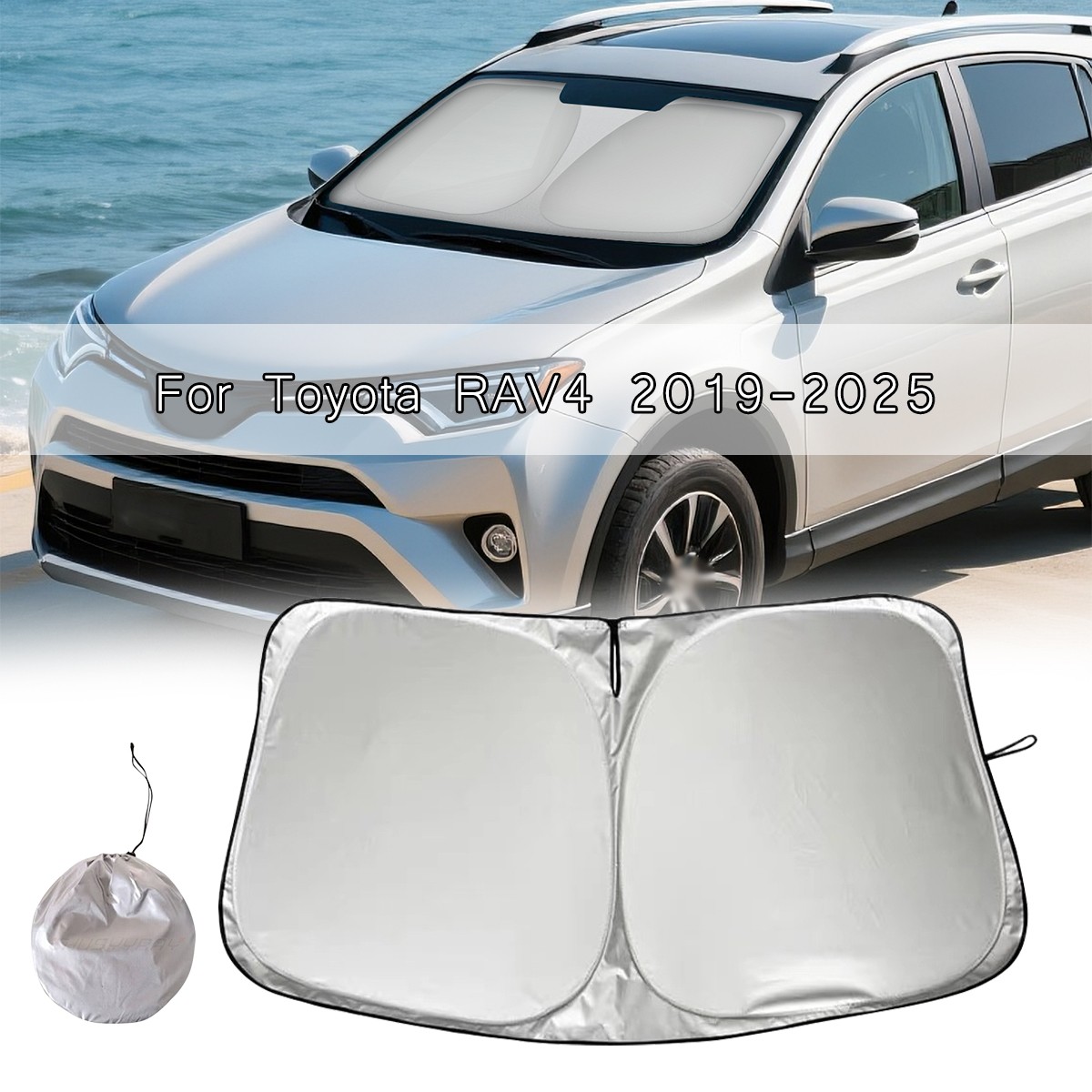 For Toyota RAV4 2019-2025 Custom Made Car Heat Shield Windshield Visor SunShade