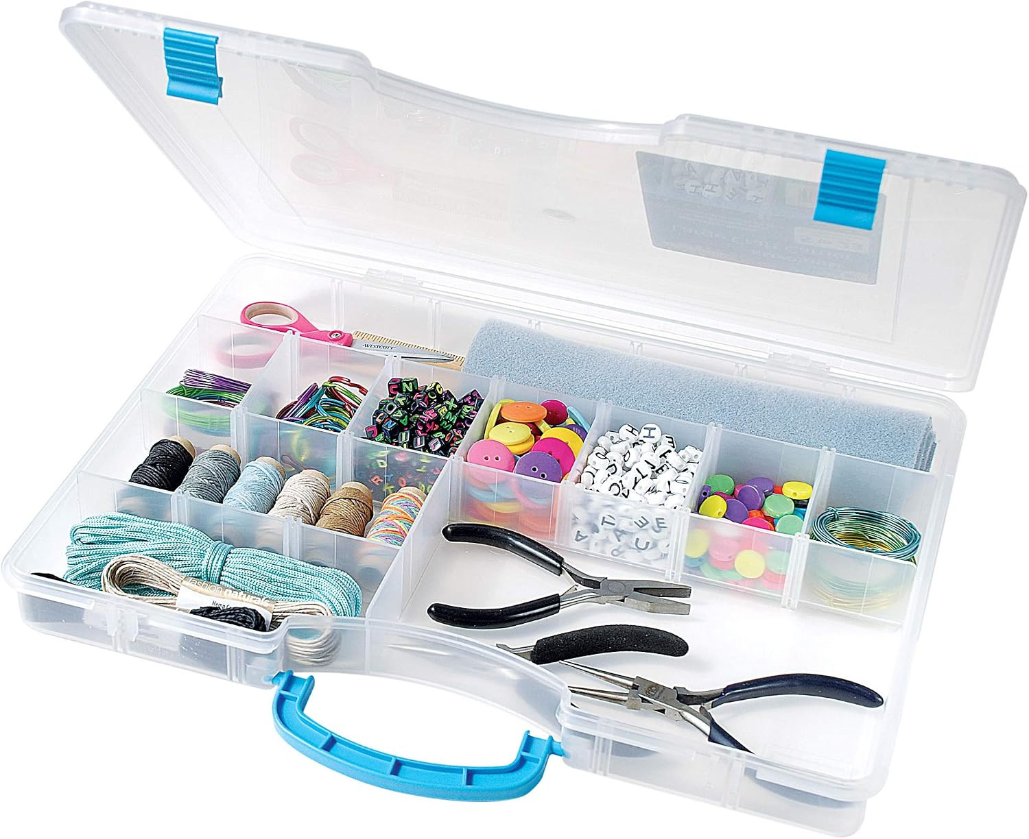 The Beadery Large Craft Carrier Storage Container, Clear