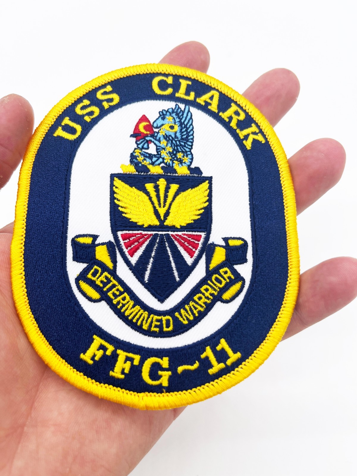 USS CLARK FFG-11 Patch – Sew On, 4 in