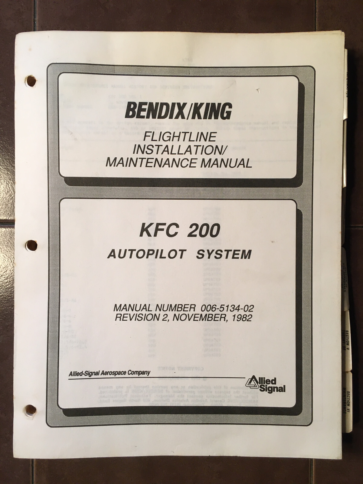 Bendix/King KFC 200 FlightLine Installation & Maintenance Manual