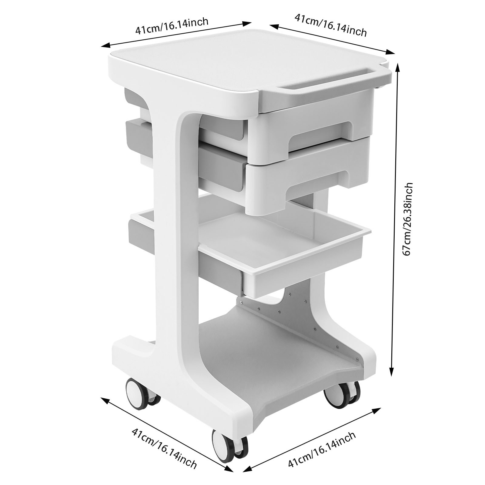 Beauty Salon Trolley Esthetician Cart Spa Rolling Equipment Storage Station