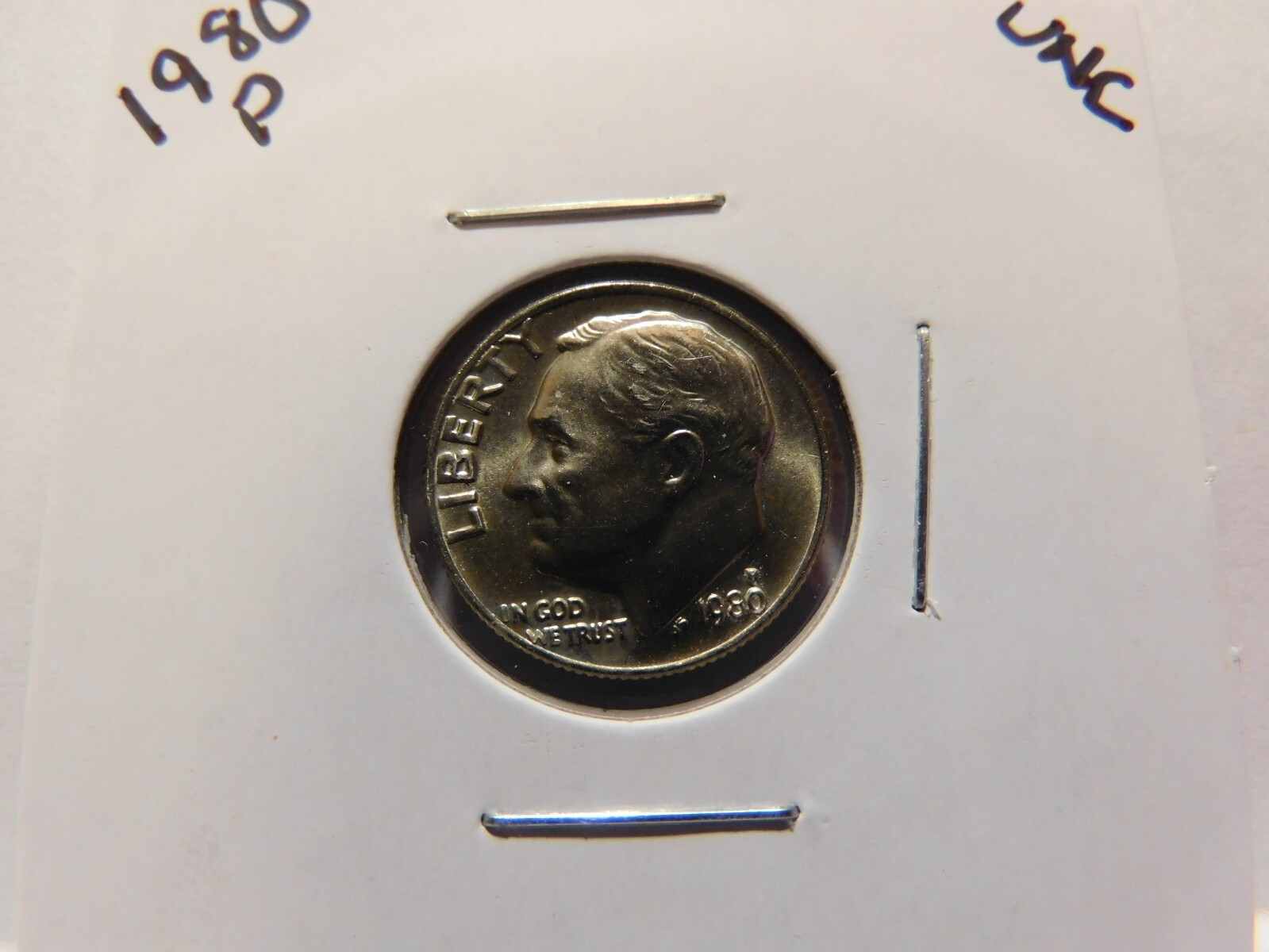 1980 P-Uncirculated-Roosevelt Dime-From U.S. Mint Set