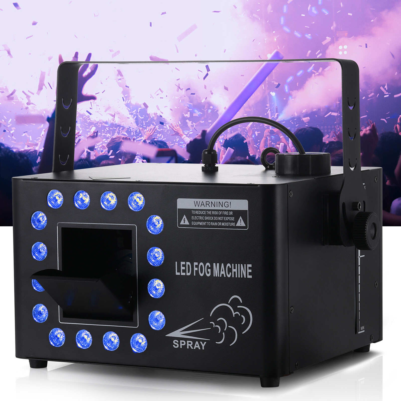 1500W Low Profile Hazer Haze Smoke Machine DMX Theater DJ Party Stage Effect