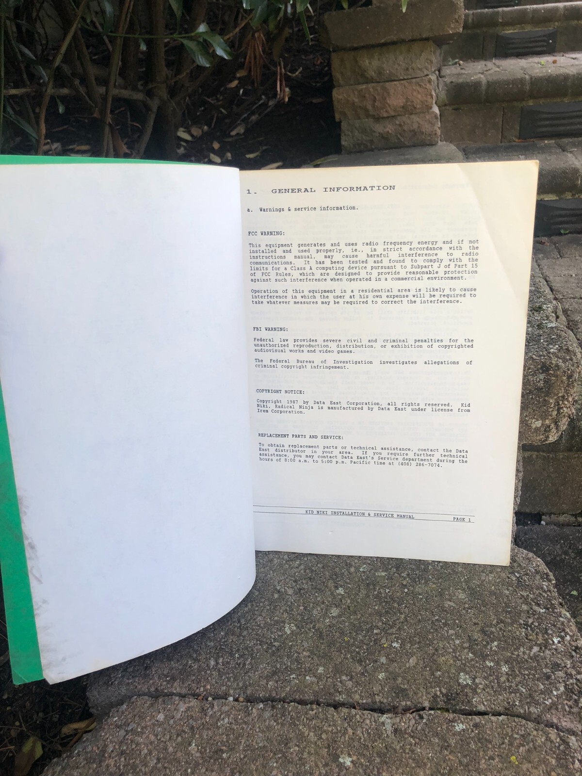 Kid Niki Radical Ninja by Data East Arcade Conversion Kit Installation Manual