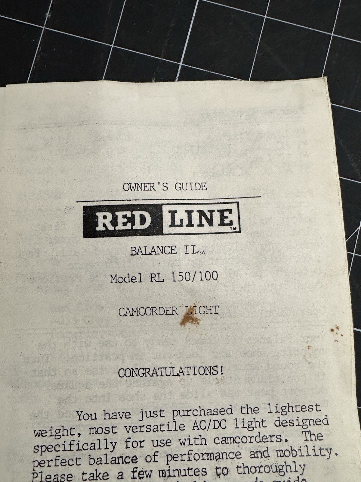 Red Line balance 2 Light For Camcorders / AC/DC Video light