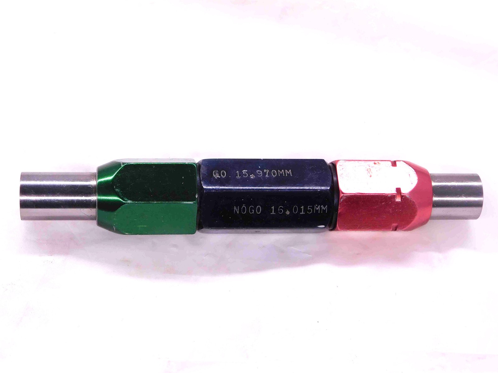 15.970 & 16.015 CL X METRIC PIN PLUG GAGE GO NO GO 16.000 +.015 16 .6287 15.97