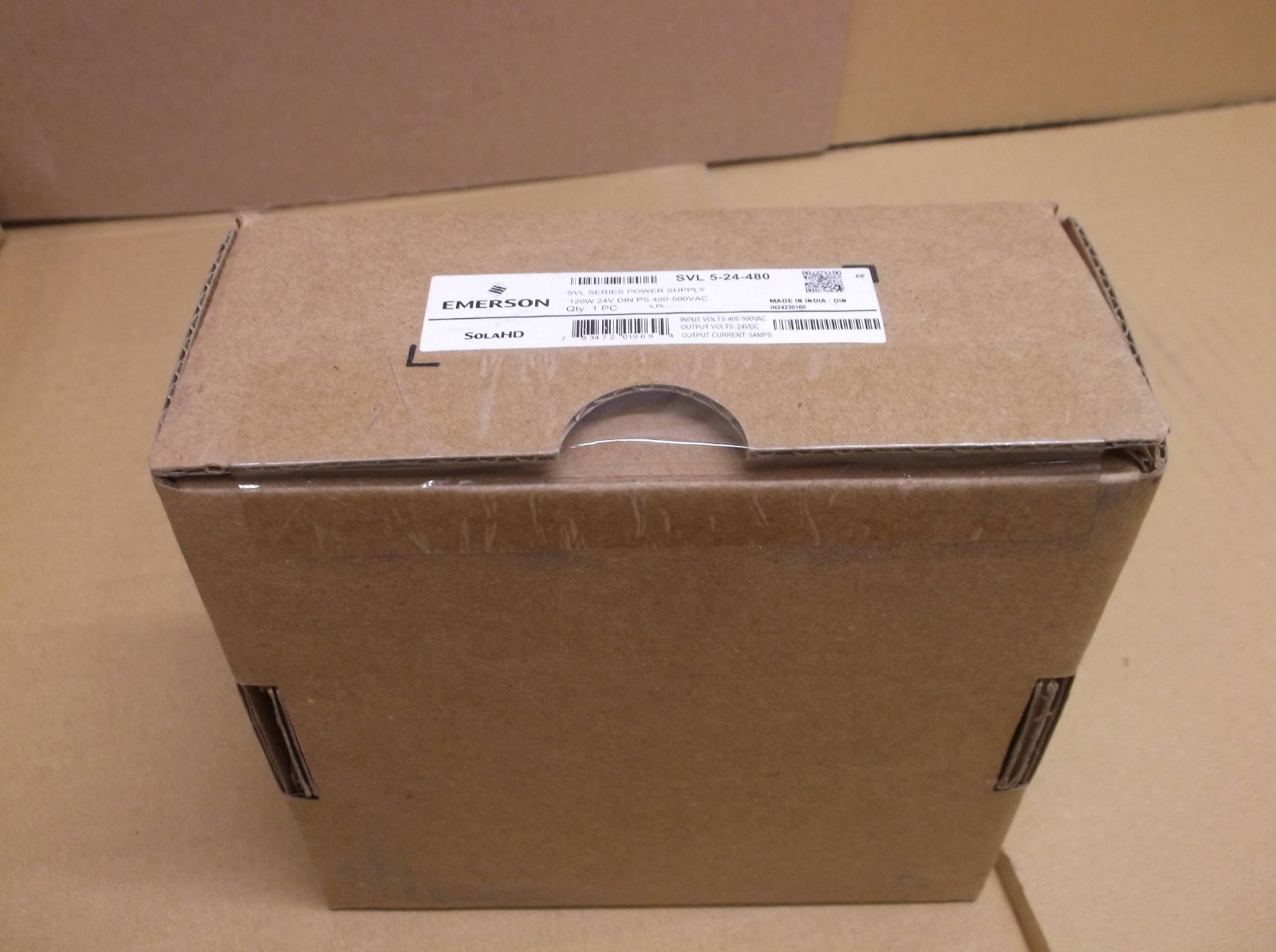 SVL 5-24-480 Emerson Sola NEW Power Supply 120W 24VDC 5A DIN 3x320-600VAC