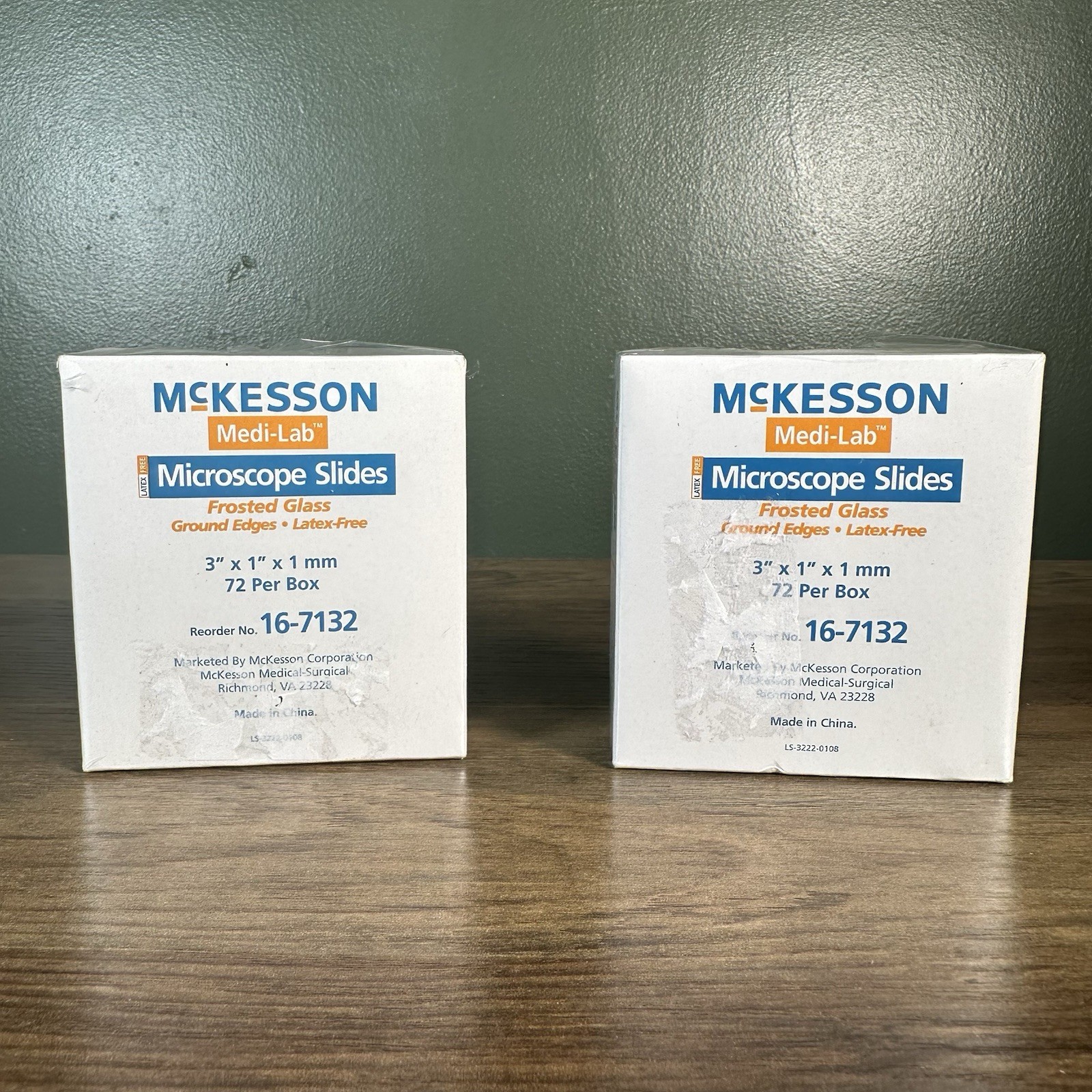 McKesson Medi-Lab Microscope Slides Frosted Glass 3”x1”x1mm Lot Of 2(72per Box)