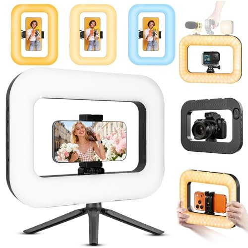 Smartphone Ring Selfie Light Kit Handheld LED Mobile Video NA-ZGRL02-CCT